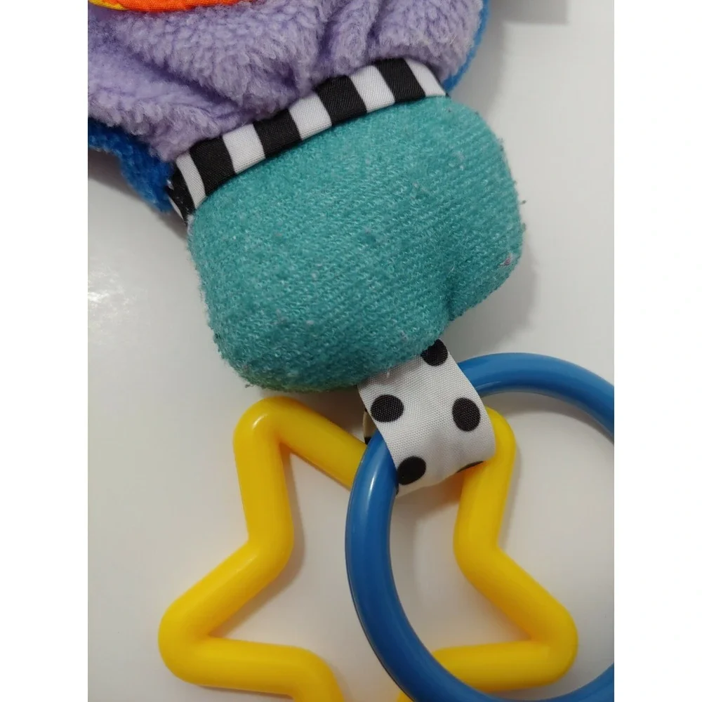 Kids Preferred Teddy bear teether Security Blanket blue purple pink swirl stripe